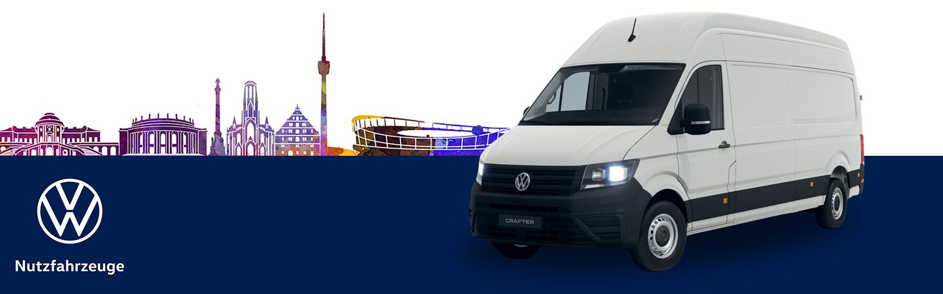 Crafter wei&szlig; schwarz Front- und Seitenansicht    